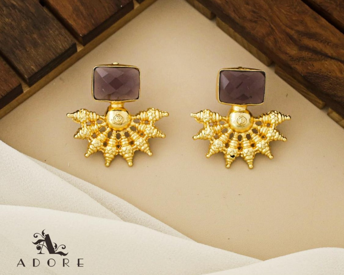 Arabian Nights Antique Oxidized Half Moon Golden Brass Earrings – VOYLLA
